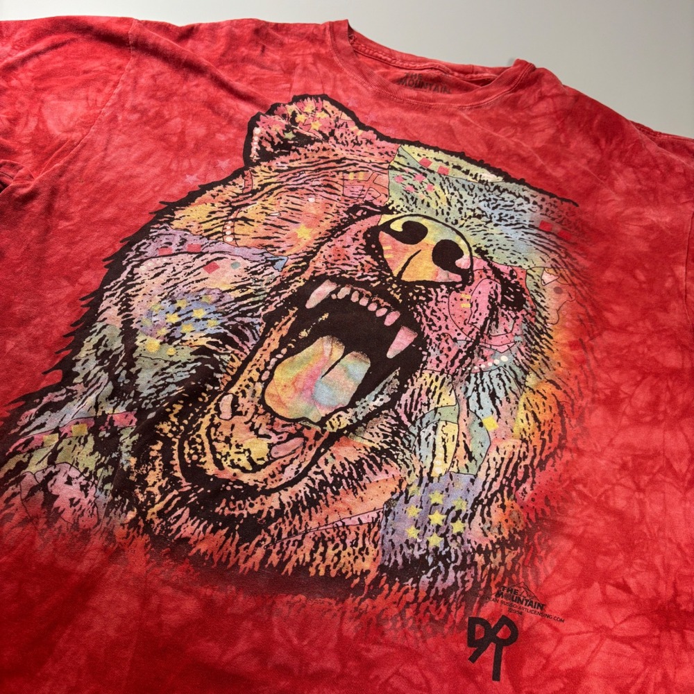 The Mountain Colorful Bear Graphic Tie Dye T-Shirt 2XL‎ Animal Tee Dean Russo